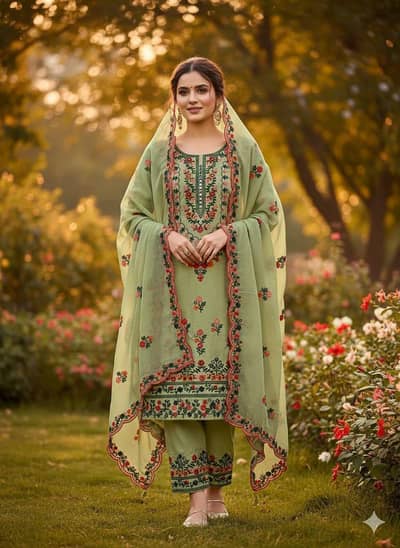 pure lawn embroidery 3 pcs