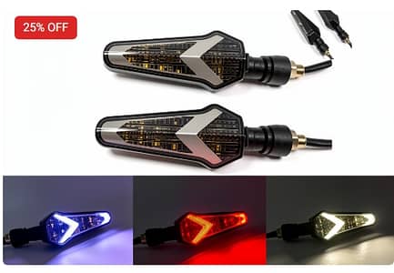 4Pc Motorcycle Indicator Running Light LED Turn Signal DRL Universal