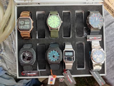 Brand new original SKMEI, SANDA, SOKI & PANARS watches deal box.