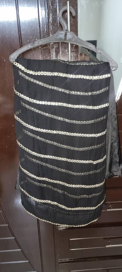 Organza suit and black chiffon saree