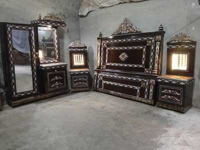 beautiful bridal complete bed set brand new jahaz for sale in Lahore
