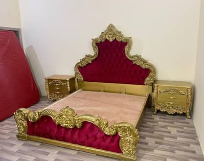 Bridal Bed Set with Side Tables, Dressing and Cup Board