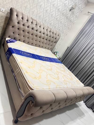 Only King size Bed without mattress