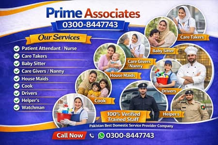 Cook | Chef | House Helper | Driver | Couple | Nanny | Maids Available