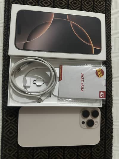 Iphone 16 pro max pta approved 256gb