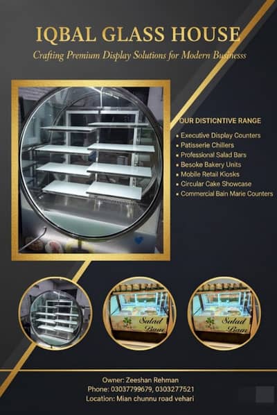 Display Counter,Cake Chiller, Salad Bar, Bakery Counter,Mobile Counter
