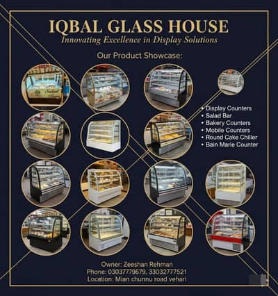 Display Counter,Cake Chiller, Salad Bar, Bakery Counter,Mobile Counter