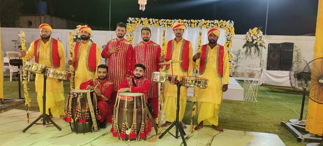 Dhol group | Qawali | Lighting | Event planner stage decoration