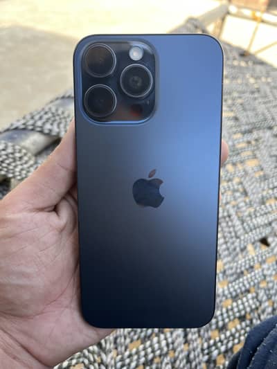 Iphone 15 pro max (jv) blue titanium with box