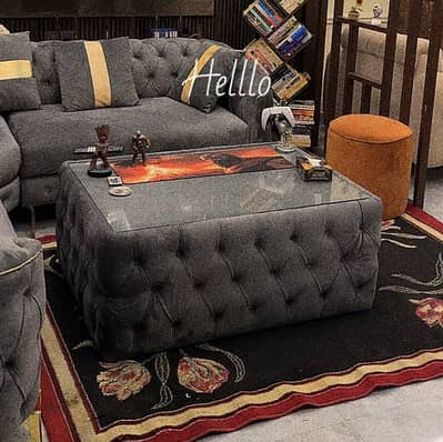 Beautiful modern design luxury velvet center table