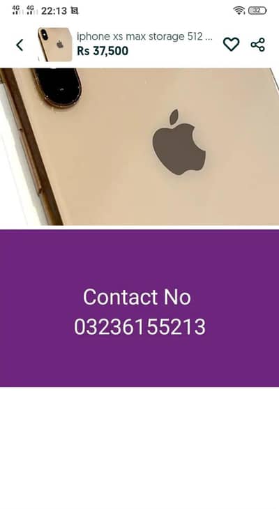 iphone xs max storage 512 gb Whatsapp no 0323-6155123