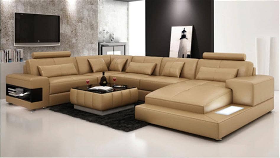 L shape sofa set 9