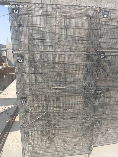 4 Portion Iron Bird Breeding Cage – Strong Material – Karachi”