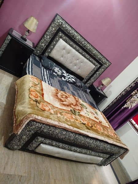 bed with side table and sofa set 2