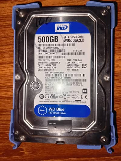 WD Blue 500GB HDD with 100% Health