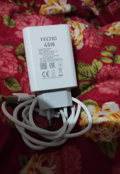 45W Tecno Camon 40  Original Box Pulled Charger