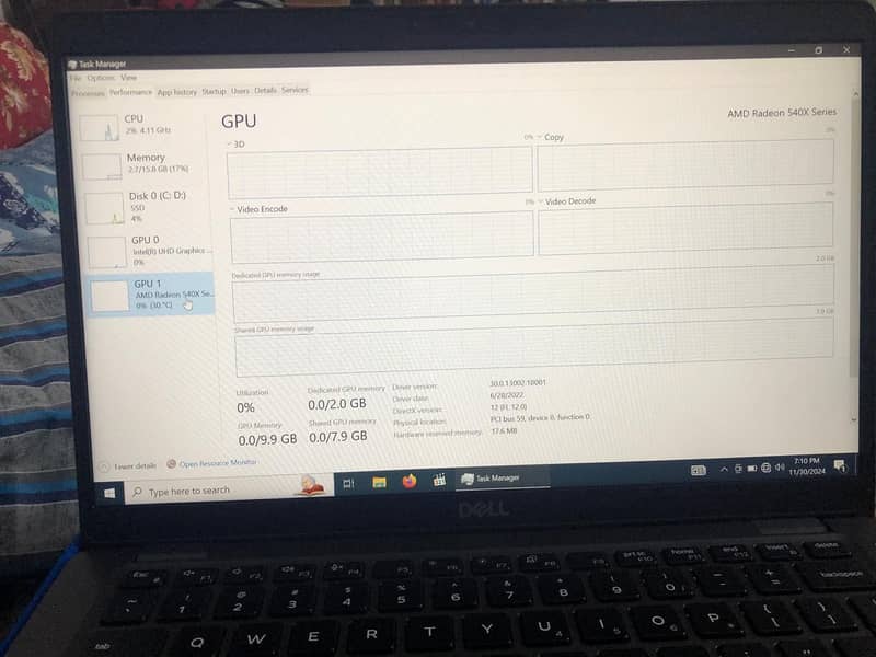 Dell Core i7 8th Gen | 16GB RAM | Radeon 540X | 8