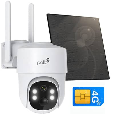 Pollo 4G Security Camera with 64gb SD Card