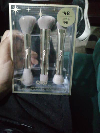 Original Quo Dial-Ended luxe makeup Brush set - new sealed
