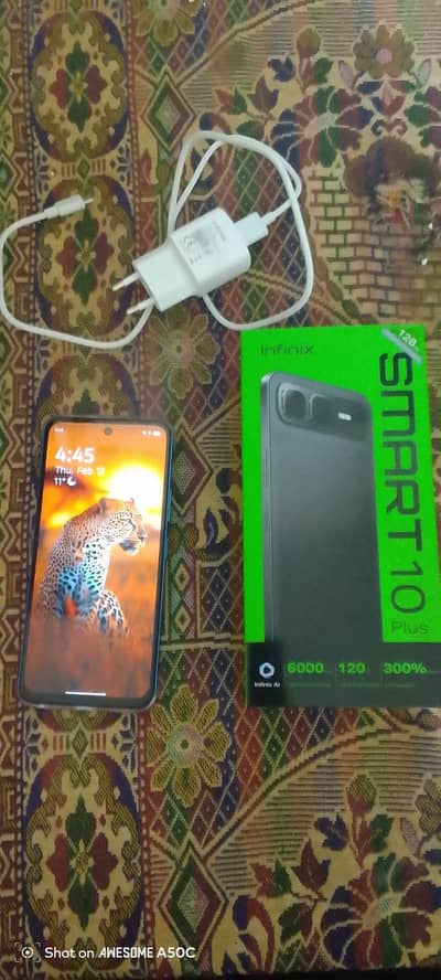 Infinix smart 10 plus 4+4 gb memery 128 new condition