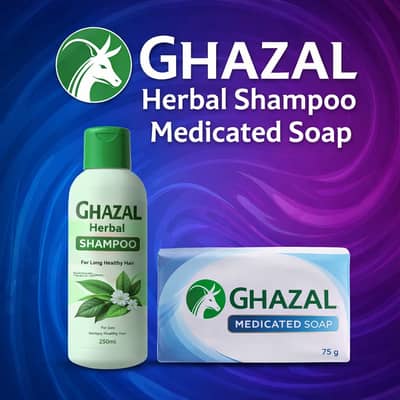 Ghazal herbal shampo Medicated soap daag dhabbon or glowing skin
