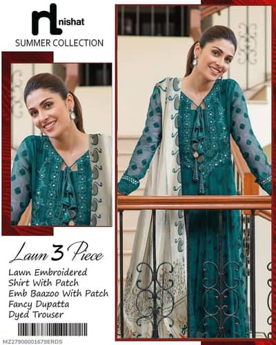 3PCs women,s Unstitched Embroidered Suit