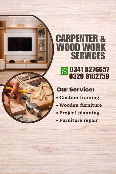 Carpenter / Wood Works / Furniture Repair / kitchen cabinet / Door