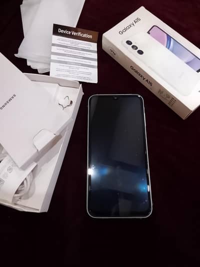 Samsung A15 light blue clr complete box official pta approved