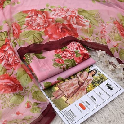 Summer Collection 2026 Lawn Suit | 3 Pcs Printed Lawn | Digital Chiffo