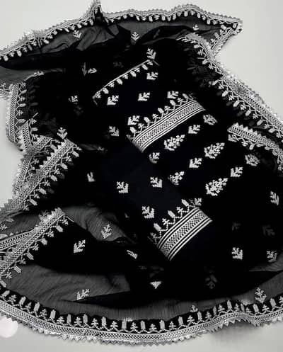 Eid New Lawn Cotton 3 Piece Suit 2026 | Heavy Embroidery | Indian Chif