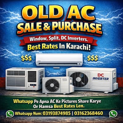 AC / Used AC & Window Ac / Split Ac / Dc Invertor / Ac purchase