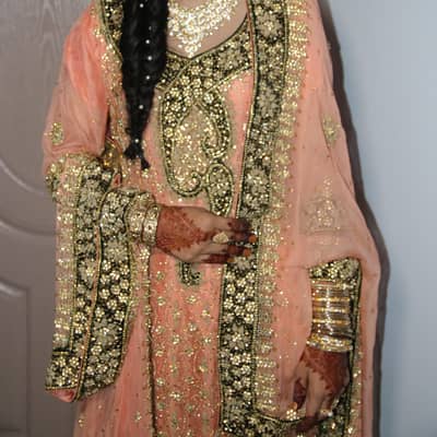 Bridal mexi in orange color