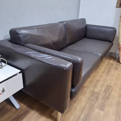 IKEA Leather 3 Seater Sofa