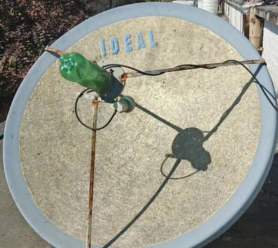 fiber dish with complete  extra Lnb with receiver EL-6214 Ultra HD