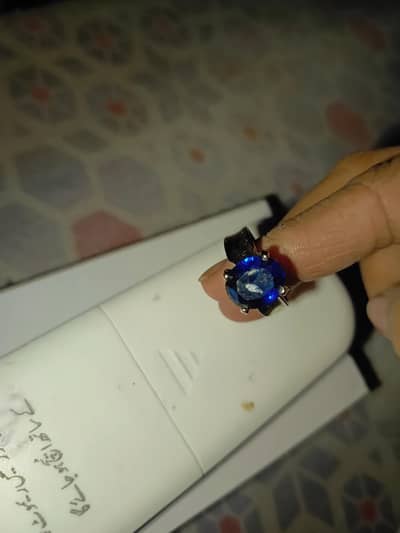 Chand ring neelum Stone