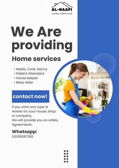 PROFESSIONAL HOUSE MAID , COOK , BABY SITTER DRIVERS PATIENT ATTENDENT