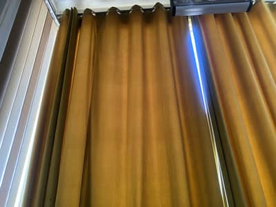 Mustard yellow velvet curtains