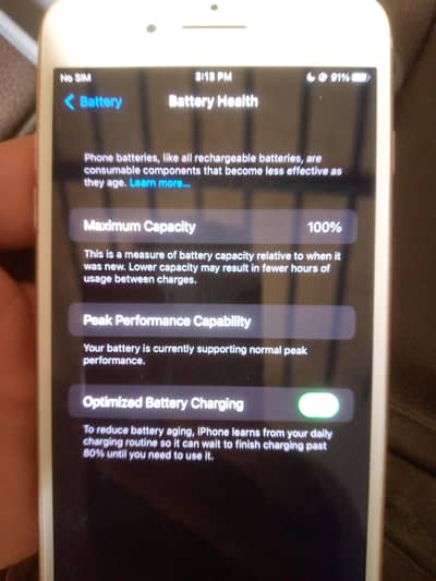 I phone 7plus battery health 100%