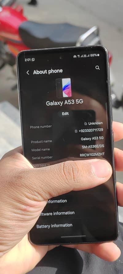 Samsung a53 5G online pta approved condition 10/9 with charger