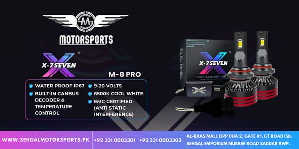 X-7Seven X-M8 Pro 130W LED Bulbs | 23,000 Lumens | H1/H7/H11