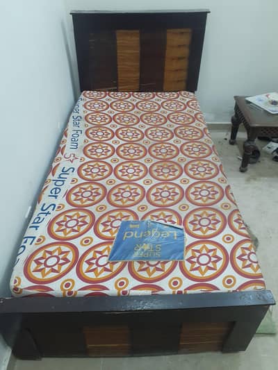 Single bed with foam