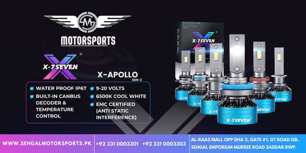 X-7Seven X-Apollo Plus 190W LED Bulbs | 38,000 Lumens | H4/H7/H11