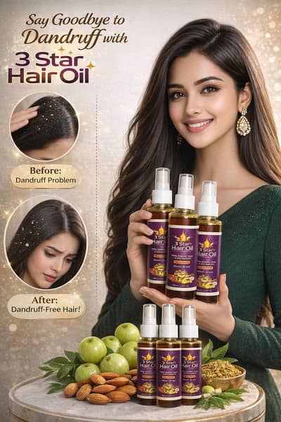 “3 Star Hair Oil – Hair Fall Stop, Strong & Long Hair”