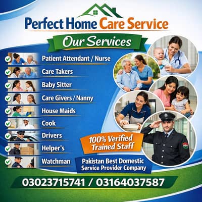 Nurse /Patient Attendant/Care Taker /Nanny /Baby sitter ihouse Maid's