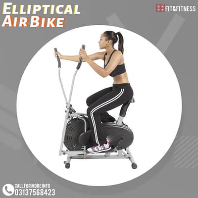 Orbitrac Elliptical Cycle Exercise Bike Air bike - Grey & Black
