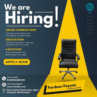 Sales Consultant & Maketer Job For Males and  Females