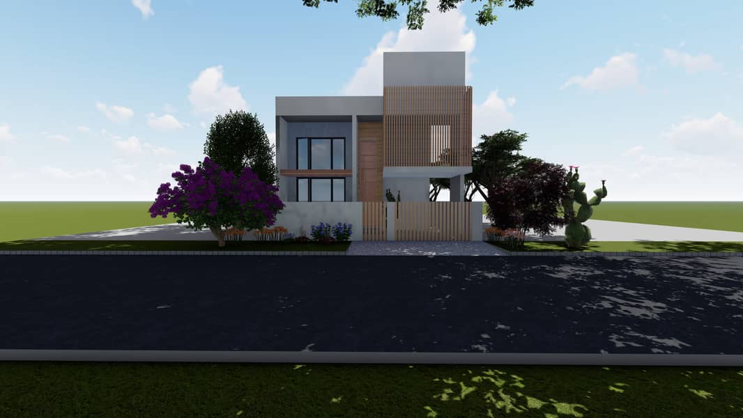 Complete House Design | Map + Elevation + 3D 1