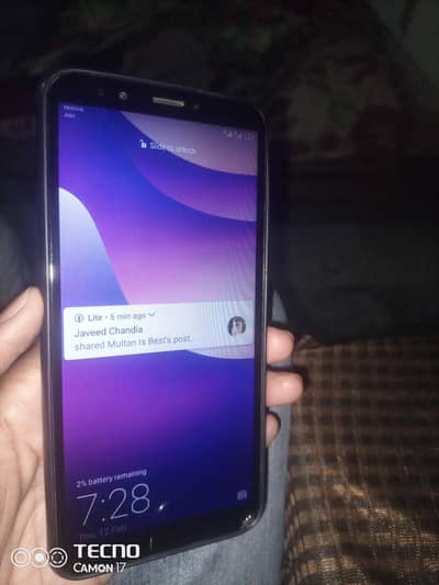 Huwai y7 prime used. contact inbox here. or what's app 03057804085.