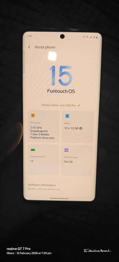 Vivo V30 box with charger original