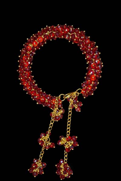 Luxury Multicolor Crystal Gajra Bracelet -Handmade Charm